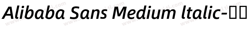 Alibaba Sans Medium ltalic字体转换